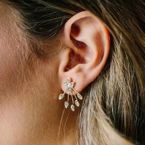 Untamed Petals Gold Cooper Vintage Inspired Bridal Earrings